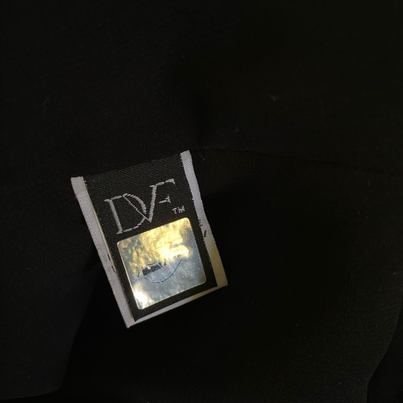 DVF Rachel Lilly Silk Crepe Cowl Neck Dress Black 2 - Picture 7 of 12